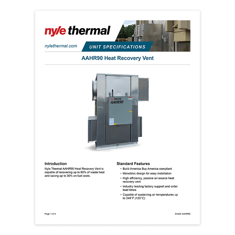 Thumbnail of Nyle Thermal heat recovery product submittal package