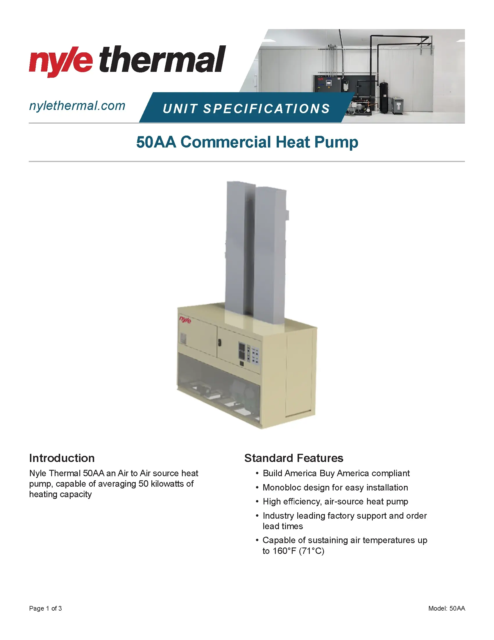 a brochure of a heat pump